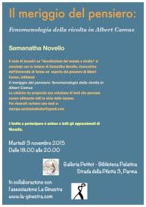 Il meriggio del pensiero: fenomenologia della rivolta in Albert Camus